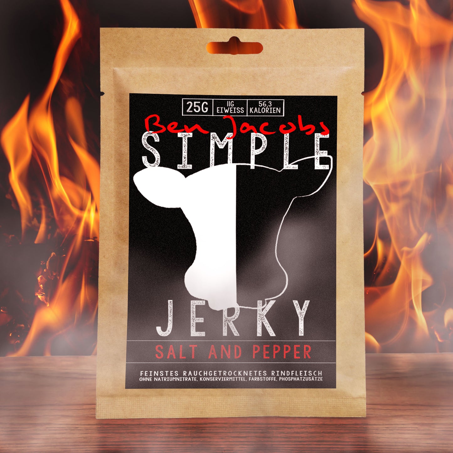 Enkelt Jerky - Salt & Pepper (25g)