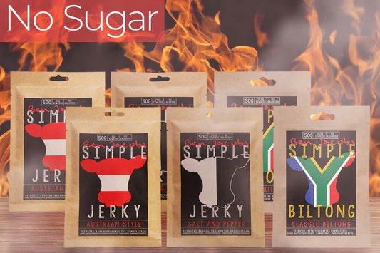 Enkel Jerky - Ingen Sukker Boks (6 x 50g)